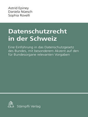cover image of Datenschutzrecht in der Schweiz